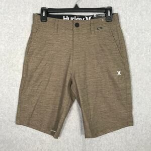 Hurley Shorts Size 28 Brown Hybrid Swim Board Surf Trunk Pockets Water Repellent